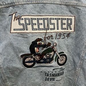 Vintage 1990s Acme Denim "The Speedster" Tasmanian Devil Jean Vest
